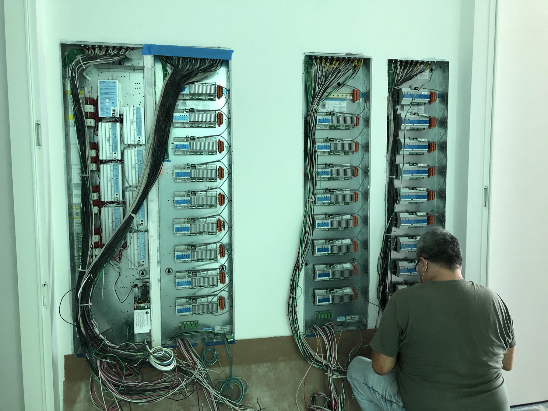 Lighting control panel installation